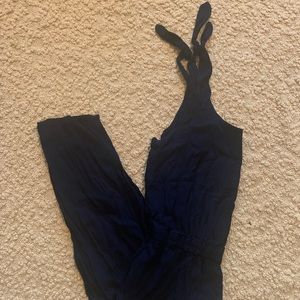 Madewell Black Jumpsuit with Tie Detail